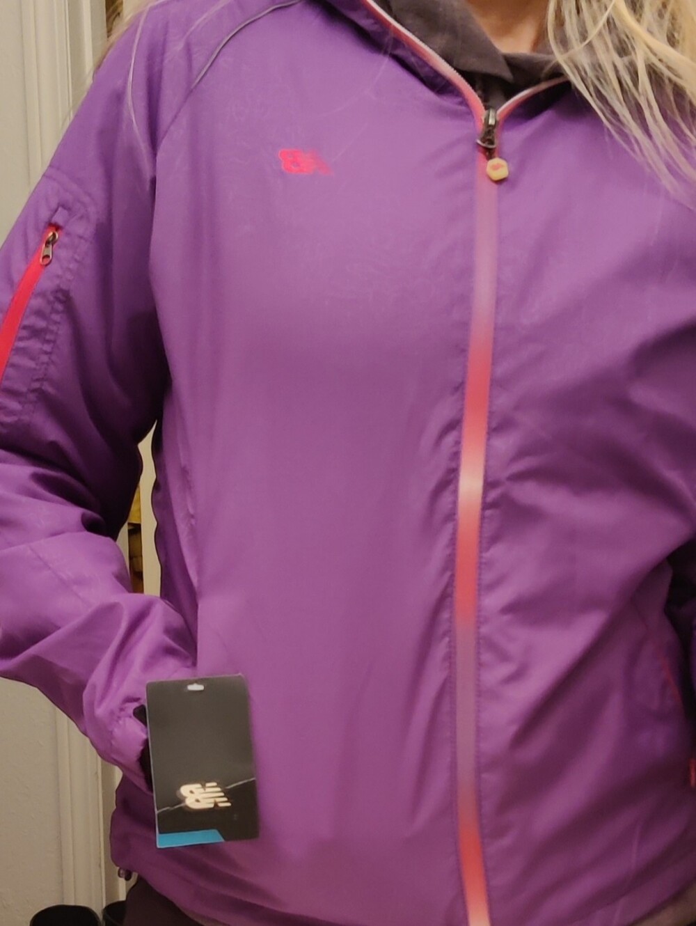 New Balance Purple Hooded Windbreaker MWT